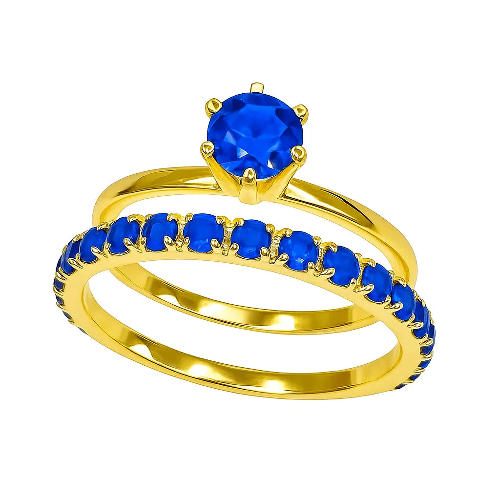 Kit 2 Anéis Girl Aparador Banhado a Ouro 18k