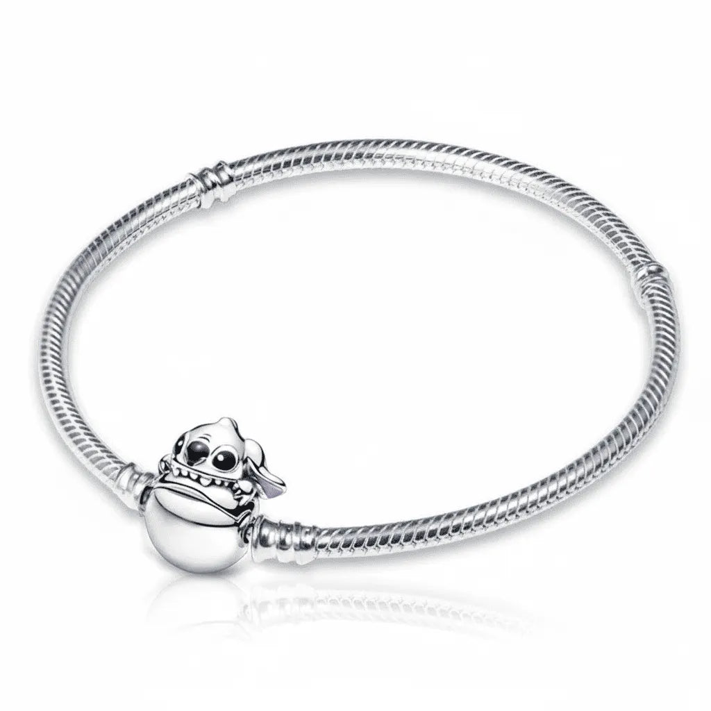 Pulseira Pandora Stitch Banhado em Prata