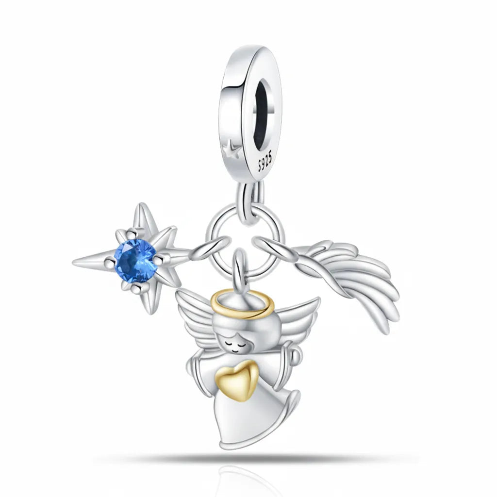 Berloque Anjinho Banhado em Prata