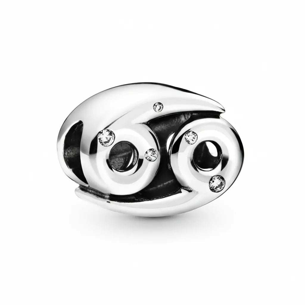 Berloque Câncer Banhado em Prata