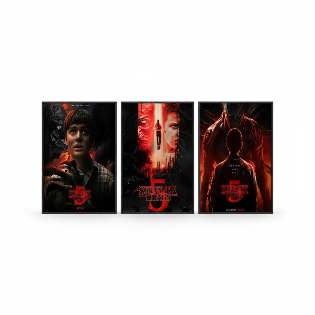 3 Mini Quadros Stranger Things 5º Temporada