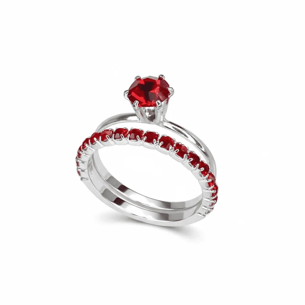 Kit 2 Anéis Girl Aparador Banhado a Ouro 18k