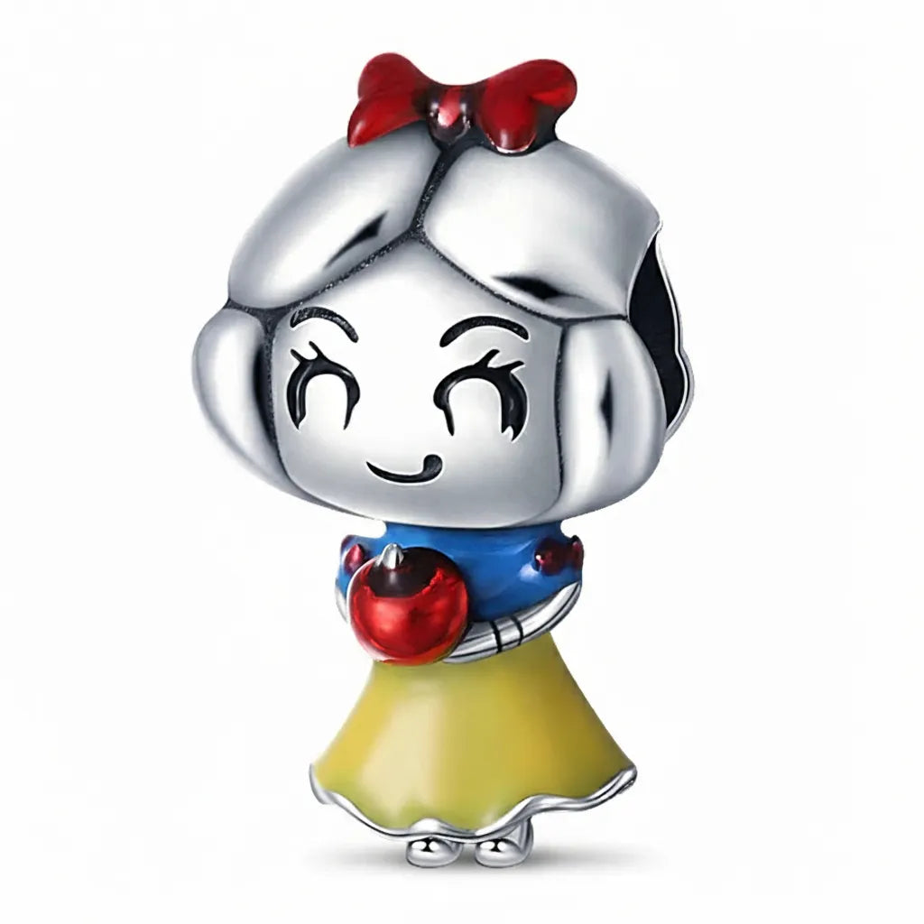 Berloque Branca de Neve Banhado em Prata