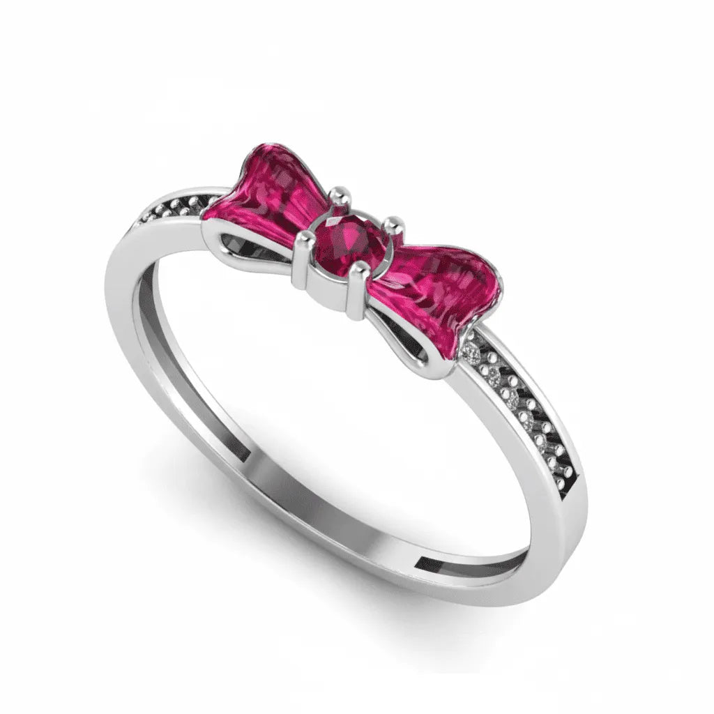 Anel Princesa Branca De Neve Banhado em Prata