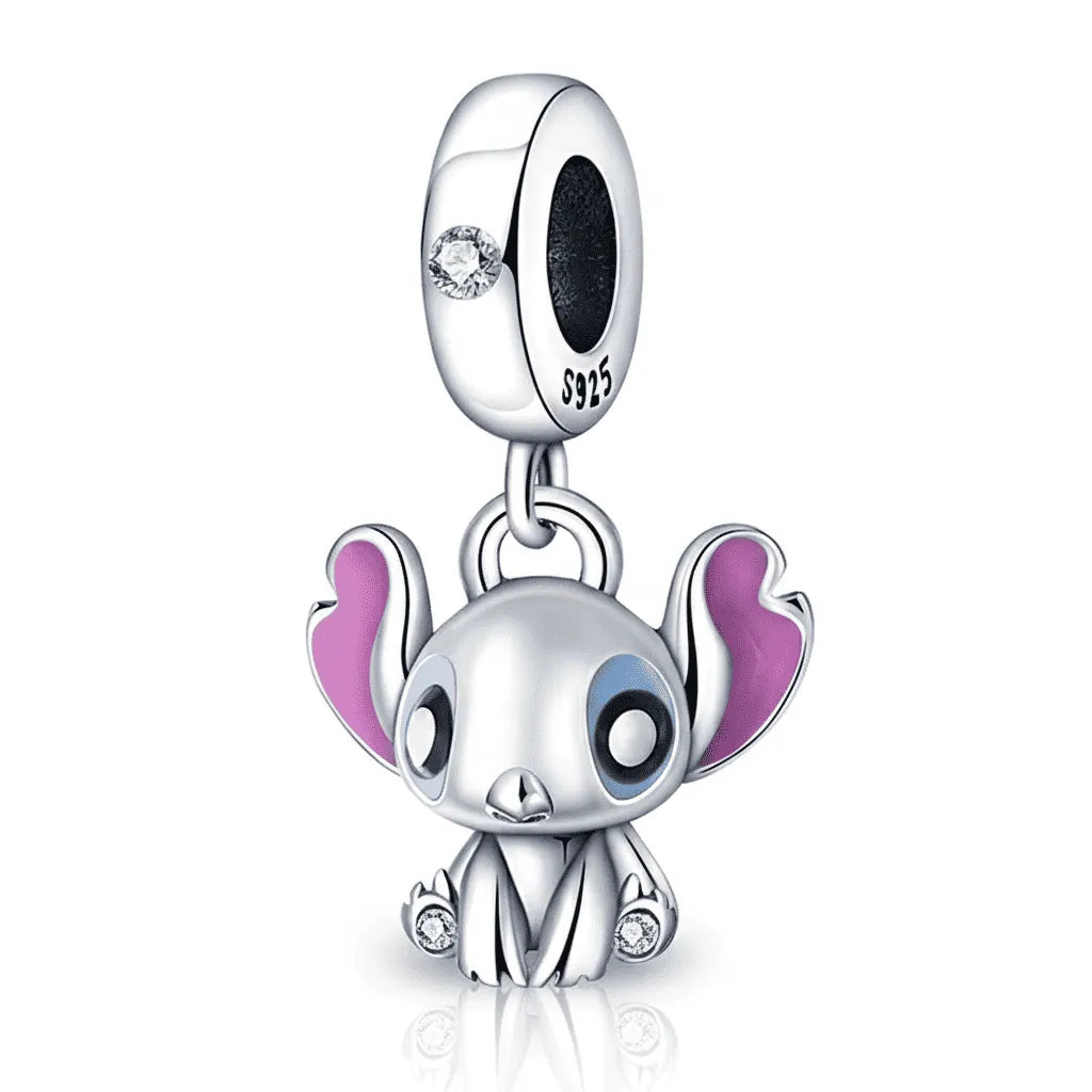 Berloque Angel Rosa em Prata 925