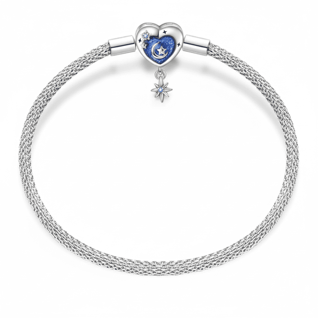 Pulseira Pandora Lua Azul Banhada em Prata
