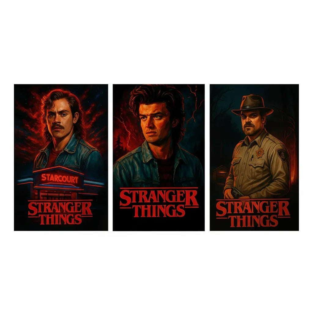 3 Mini Quadros Stranger Things 5º Temporada