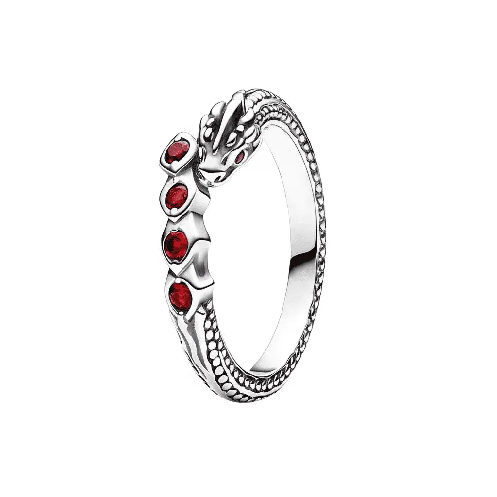 Anel Cravejado Snake Banhado em Prata