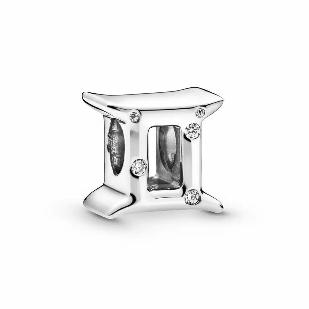 Berloque Gêmeos Banhado em Prata