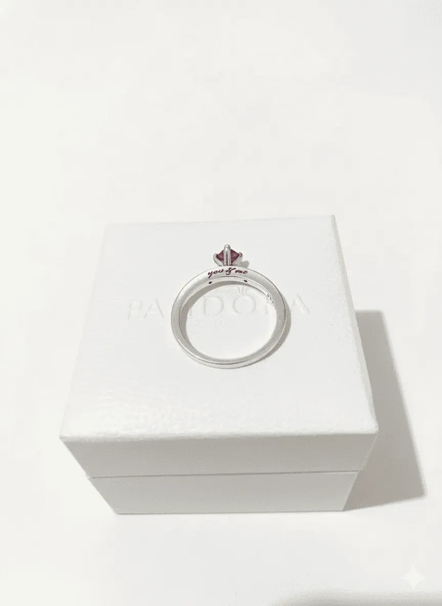 Anel Amor Eterno Banhado em Prata