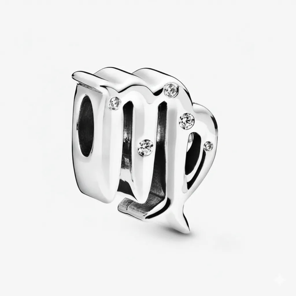 Berloque Virgem Banhado em Prata