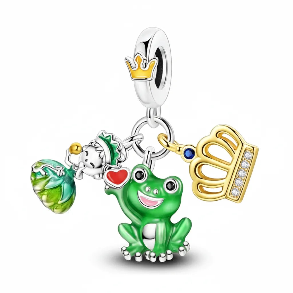 Berloque Sapo Banhado em Prata