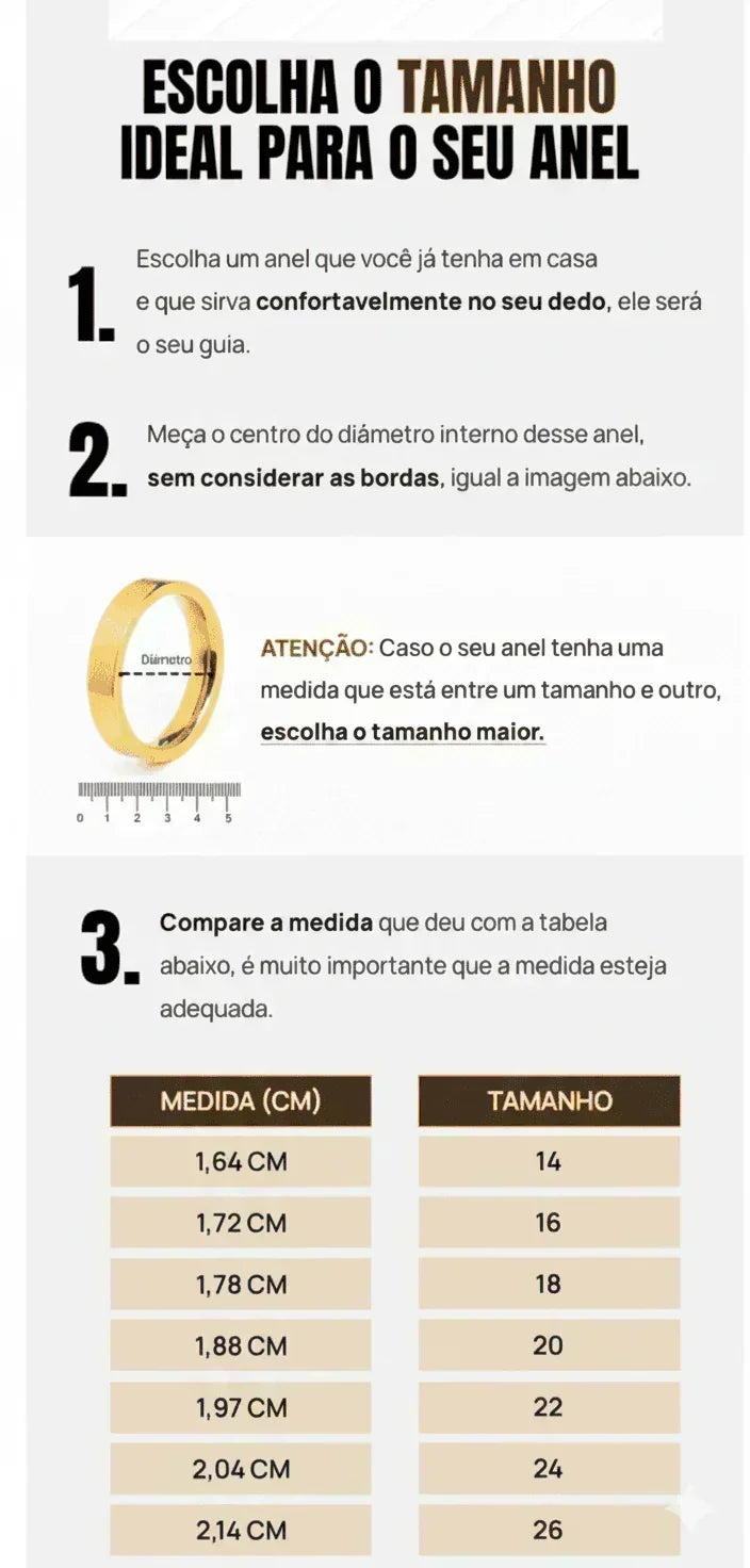 Anel Duplo Camada Banhado em Ouro 18k