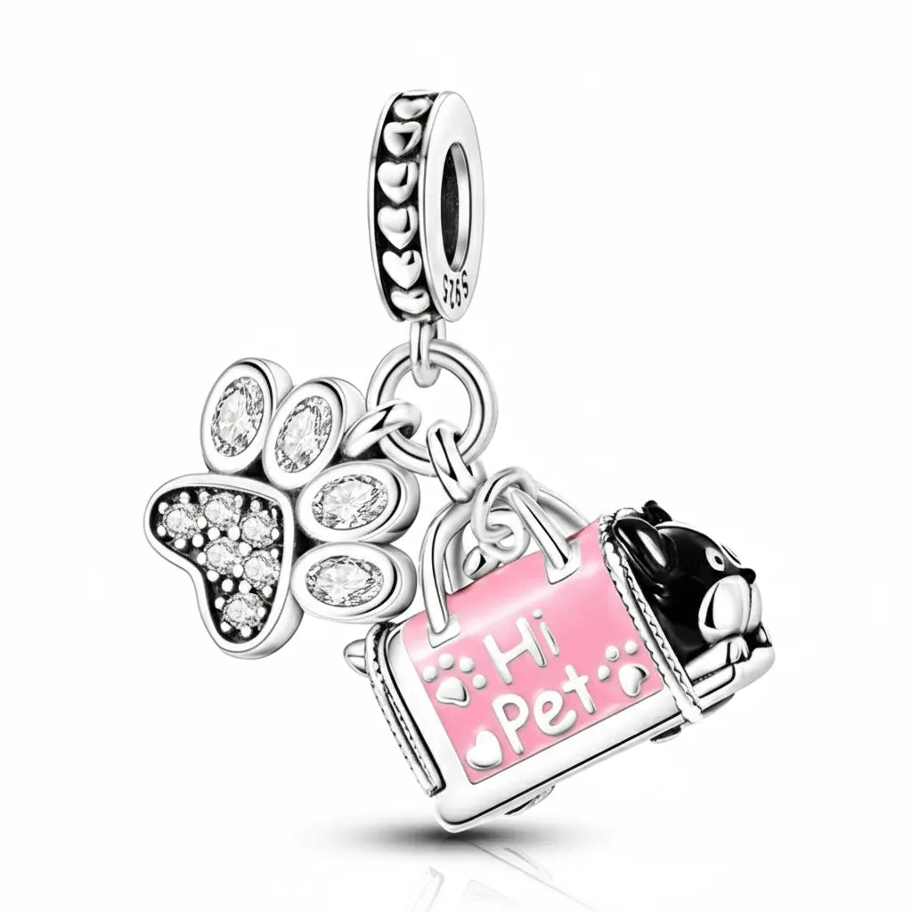 Berloque Pet Banhado em Prata