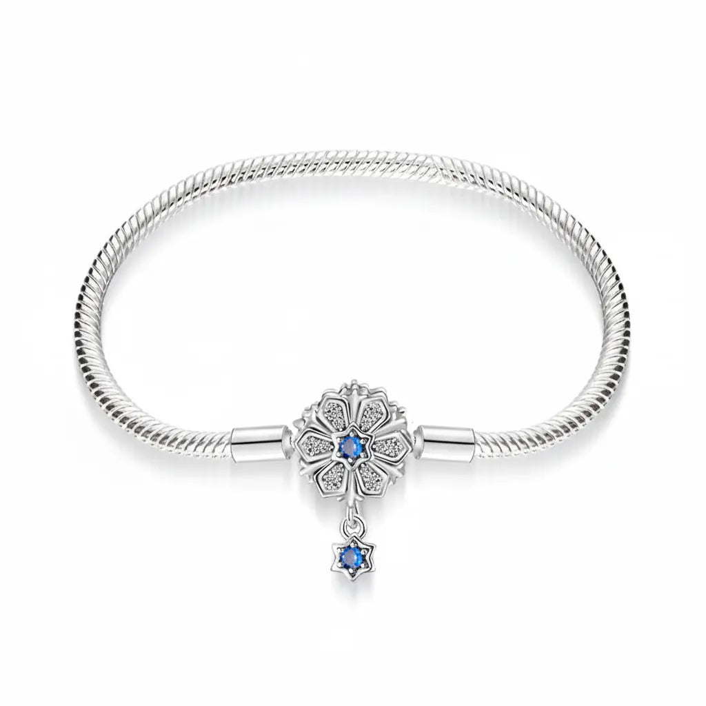 Pulseira Pandora Flower Banhado em Prata