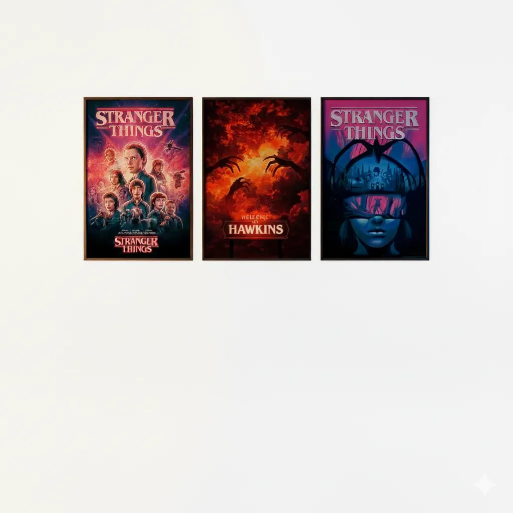 3 Mini Quadros Stranger Things 5º Temporada