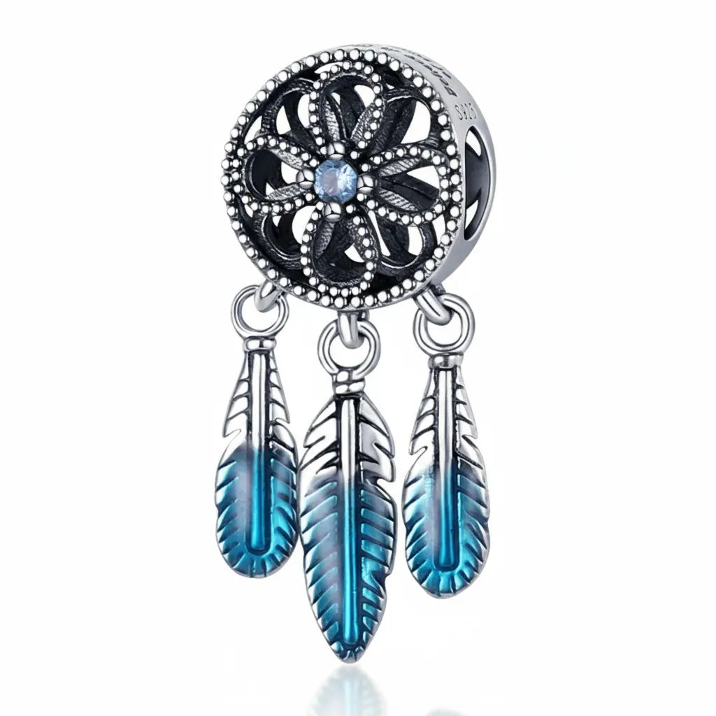 Berloque Filtro dos Sonhos Cravejado Banhado em Prata