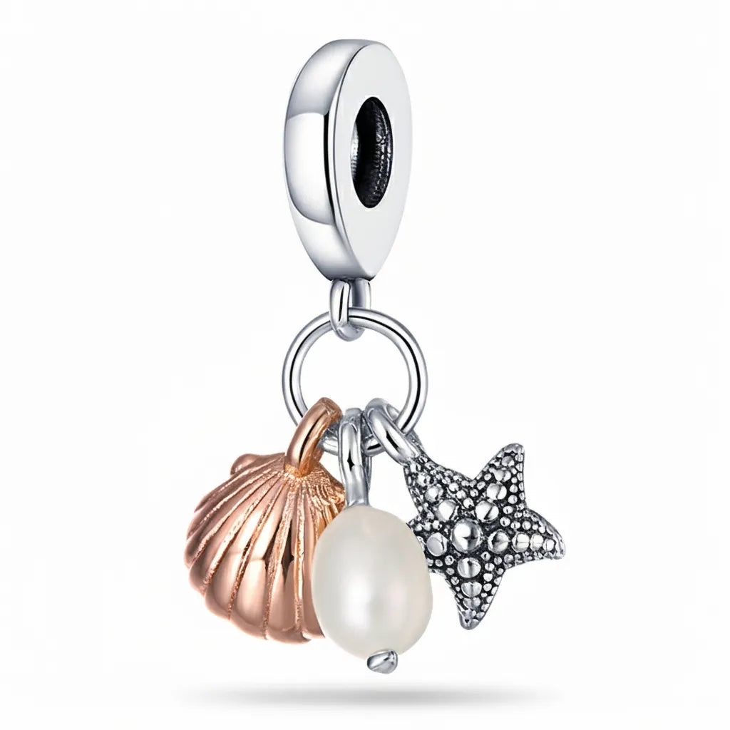 Berloque Mar Banhado em Prata