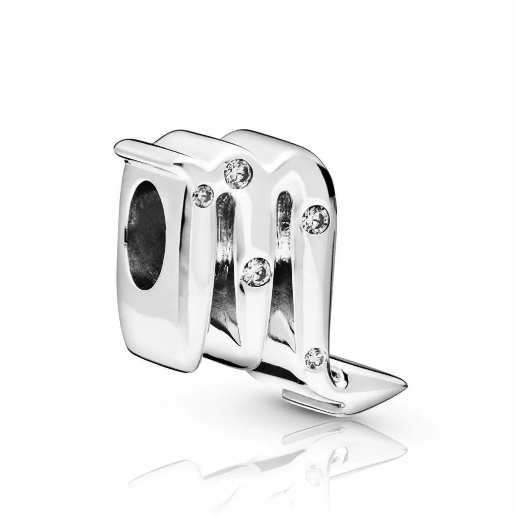 Berloque Escorpião Banhado em Prata