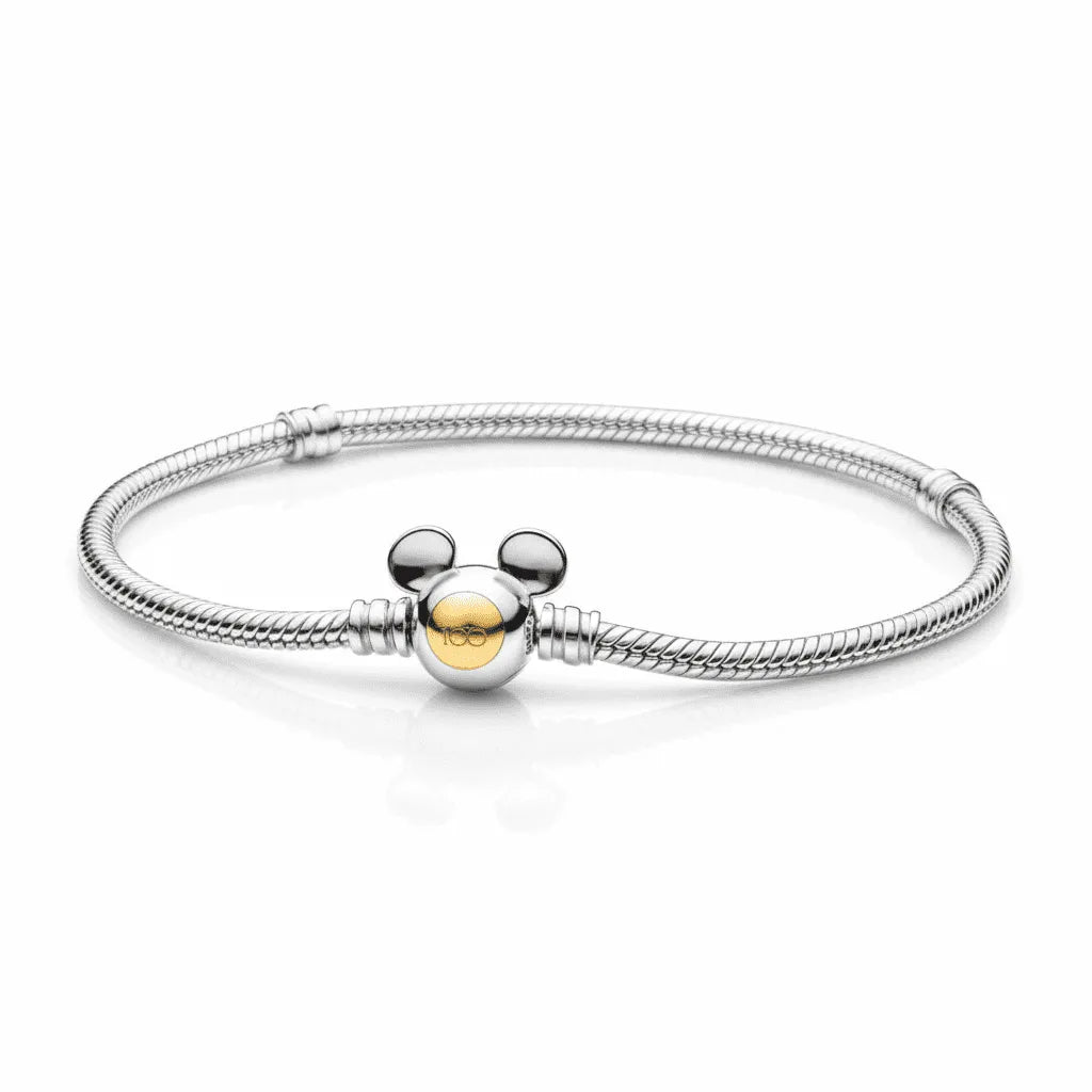 Pulseira Pandora Mickey Banhado em Prata