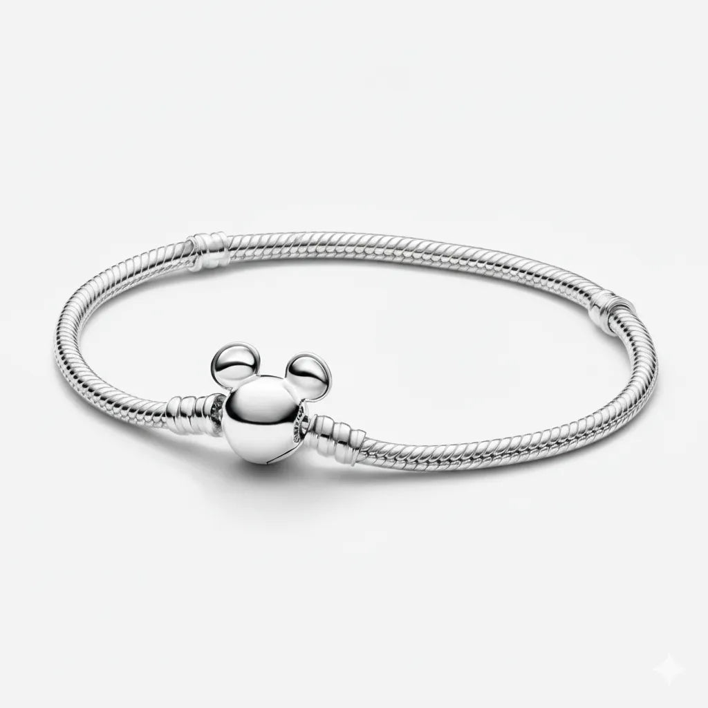 Pulseira Pandora Mickey Banhado em Prata