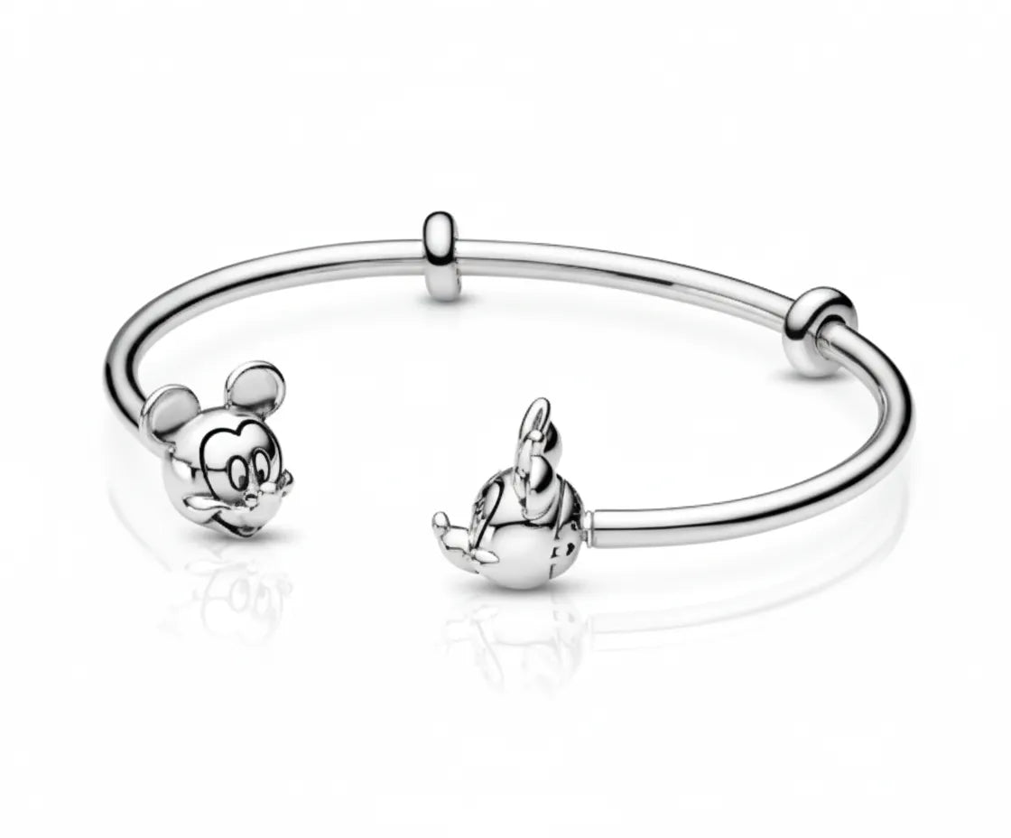 Bracelete Minnie Banhado em Prata