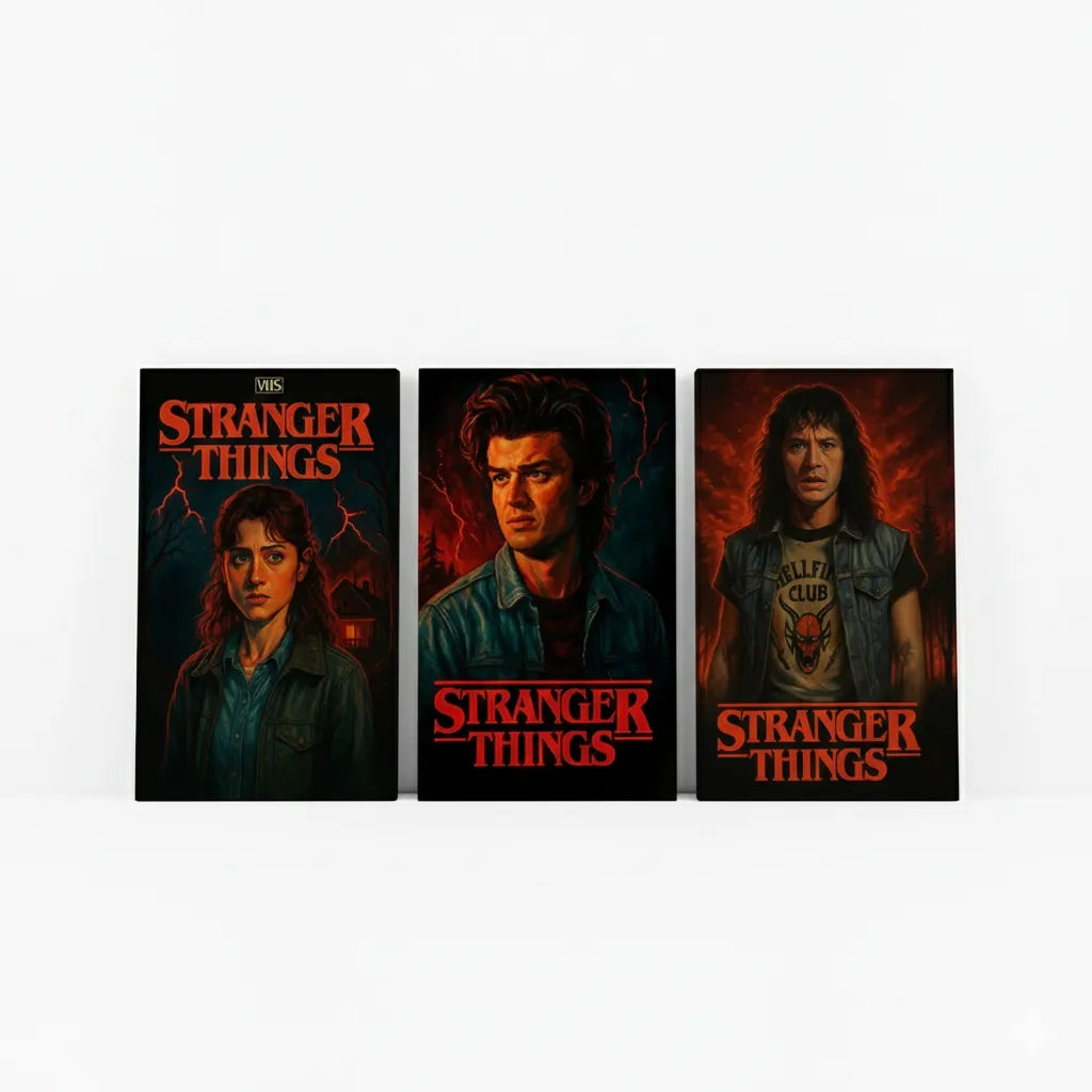3 Mini Quadros Stranger Things 5º Temporada