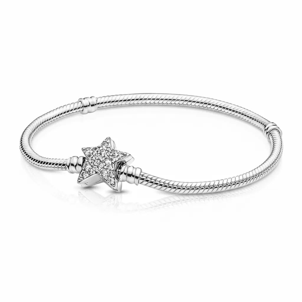 Pulseira Pandora Star Banhado em Prata
