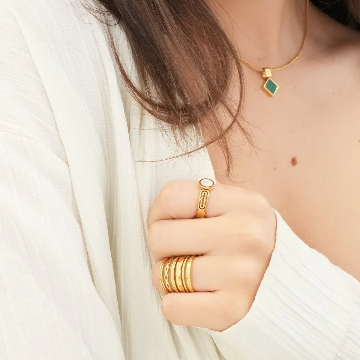 Anel Royale Ajustável Banhado em Ouro 18k